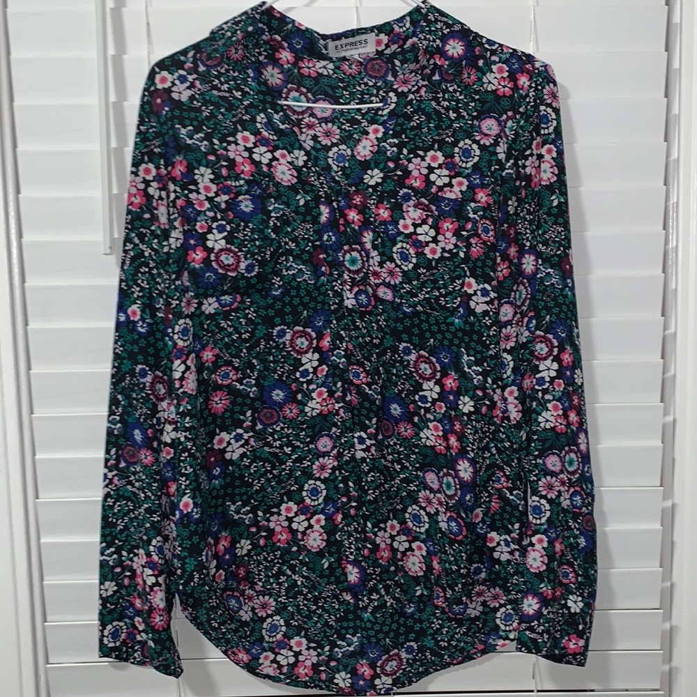 Express Patterned Blouse Size Small - image 1